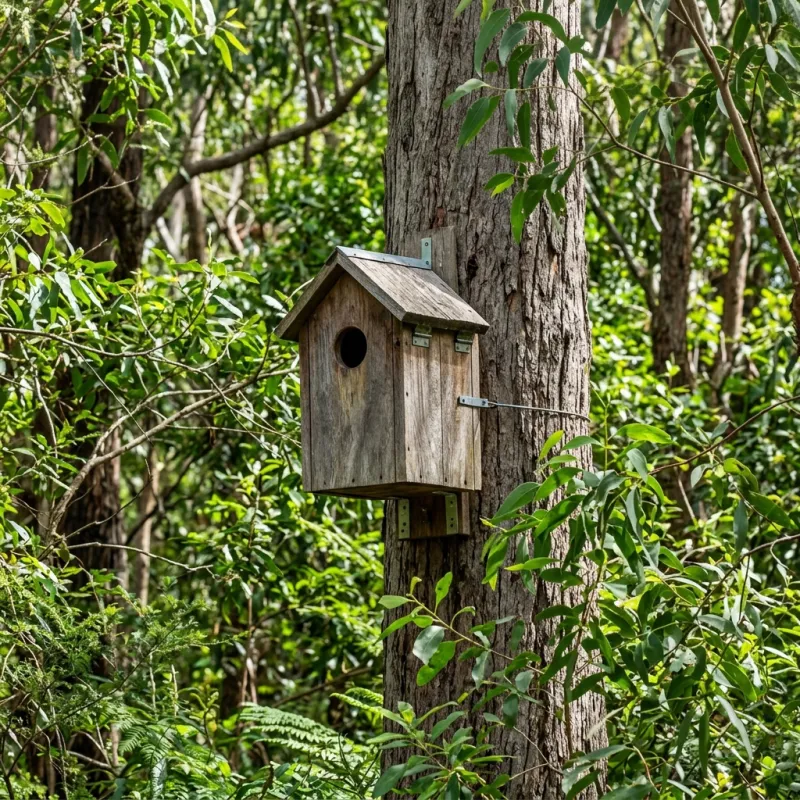 Animal nesting box installed as a humane alternative to a Portsea roof cavity
